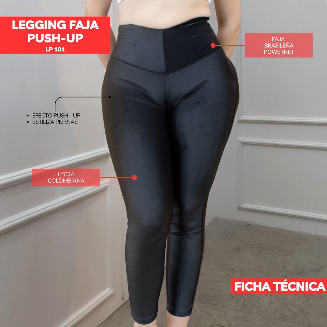 Leggins con Faja Levanta Glúteos LP101 LATEX