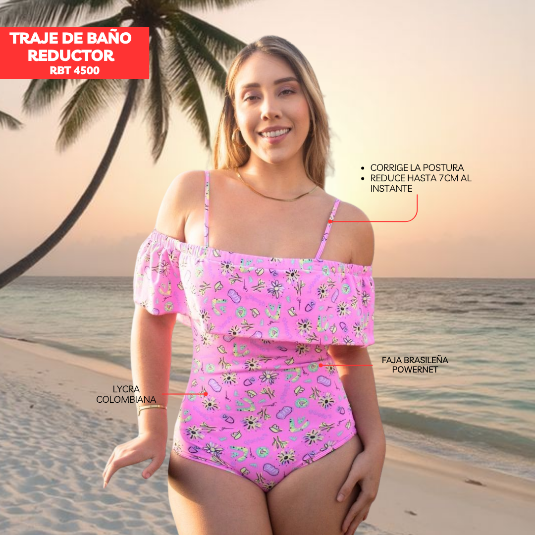 TRAJE DE BAÑO CON FAJA CASUAL RBT4500