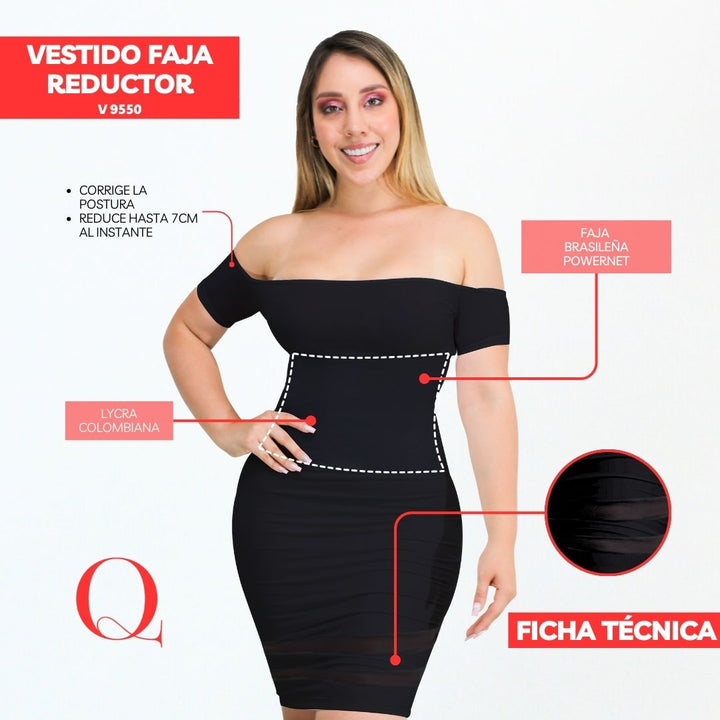Vestido con Faja Reductor V9550