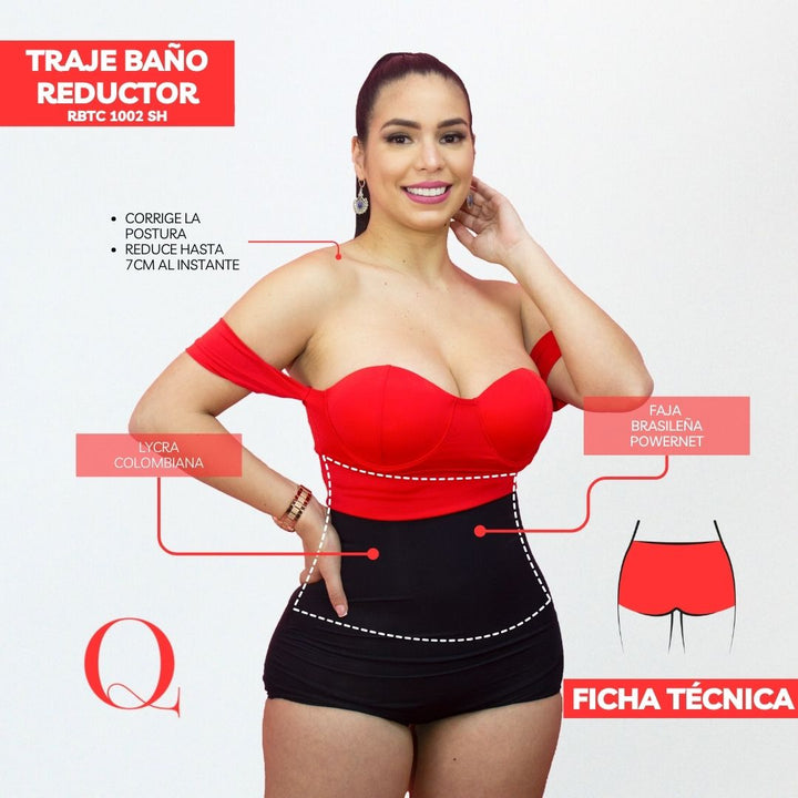 TRAJE DE BAÑO CON FAJA RBTC1002SH