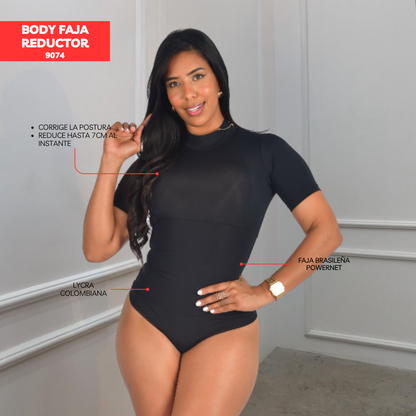 BODY FAJA REDUCTOR COLOMBIANO - MANGA CORTA 9074