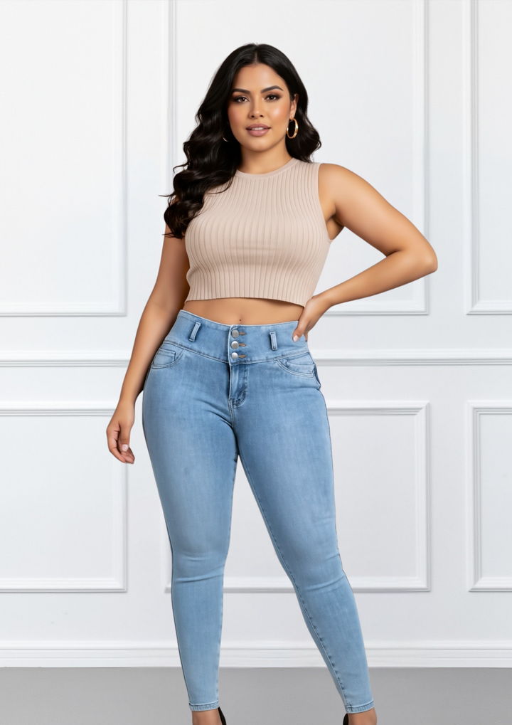Jeans con Faja Levanta Glúteos 310F