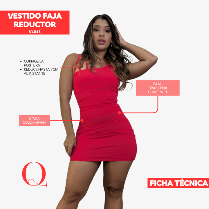 Vestido con Faja Reductor V1013
