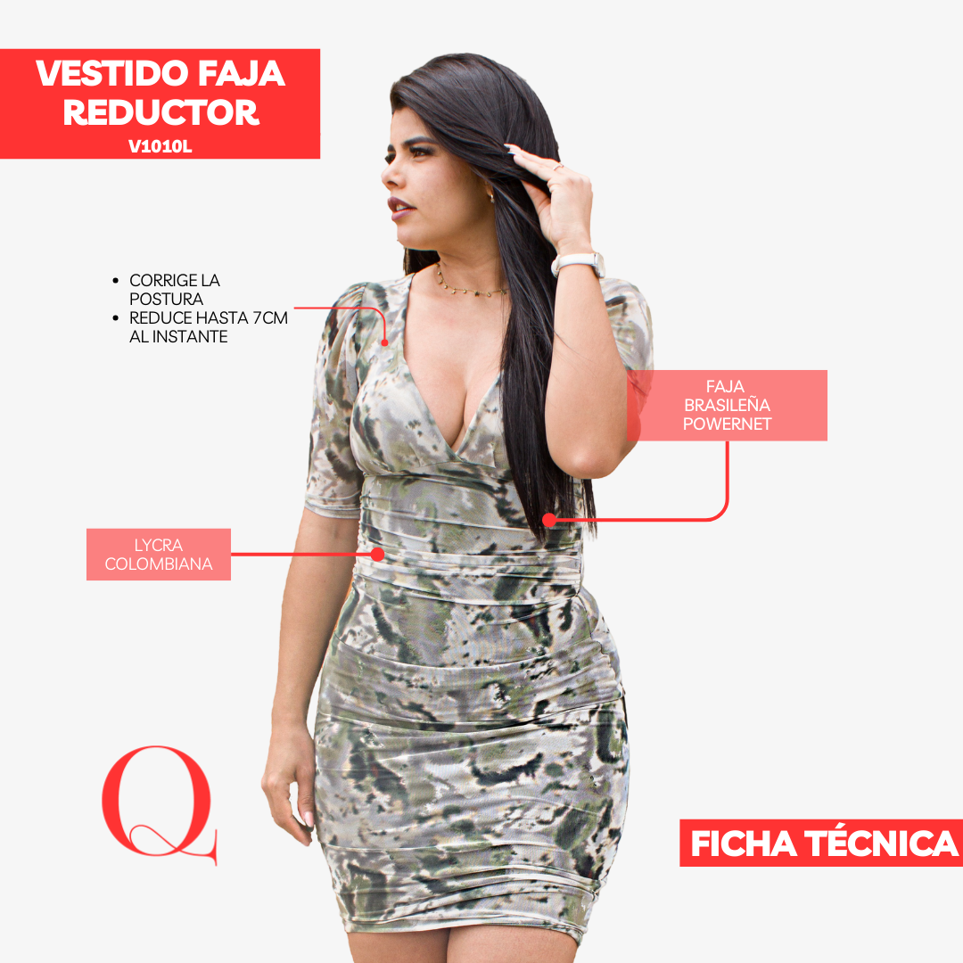 Vestido Faja Tull colombiano V1010L