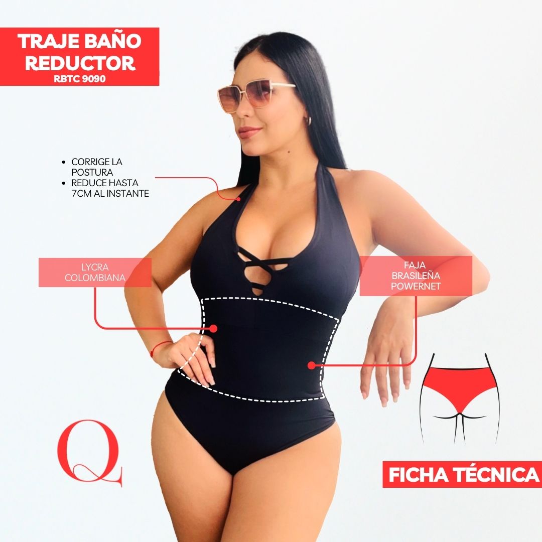 Traje de Baño con Faja Reductor RBTC9090 (CALZON ESTANDAR)