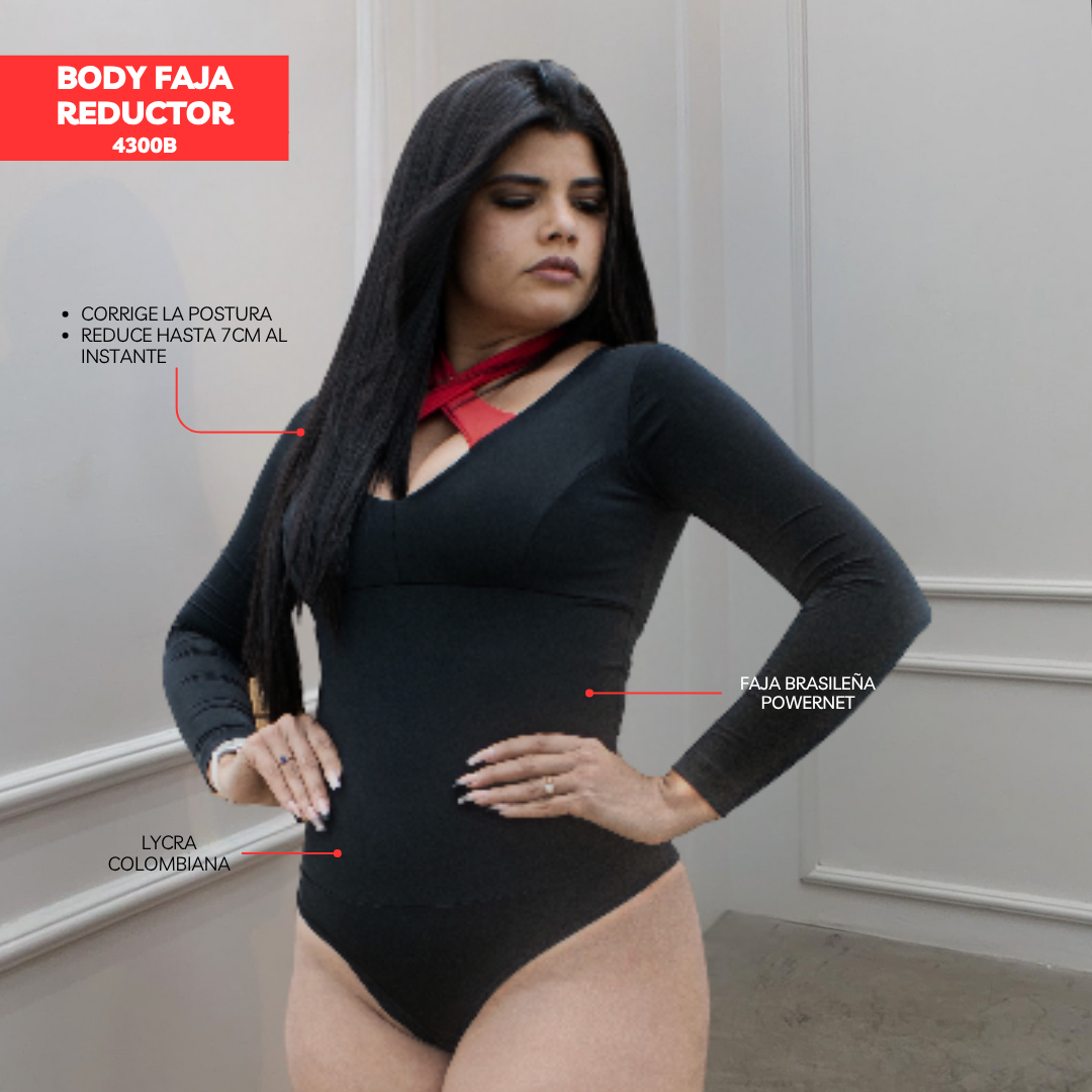 BODY FAJA COLOMBIANA - MANGA LARGA 4300B