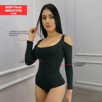 BODY FAJA COLOMBIANA - MANGA LARGA 7450B