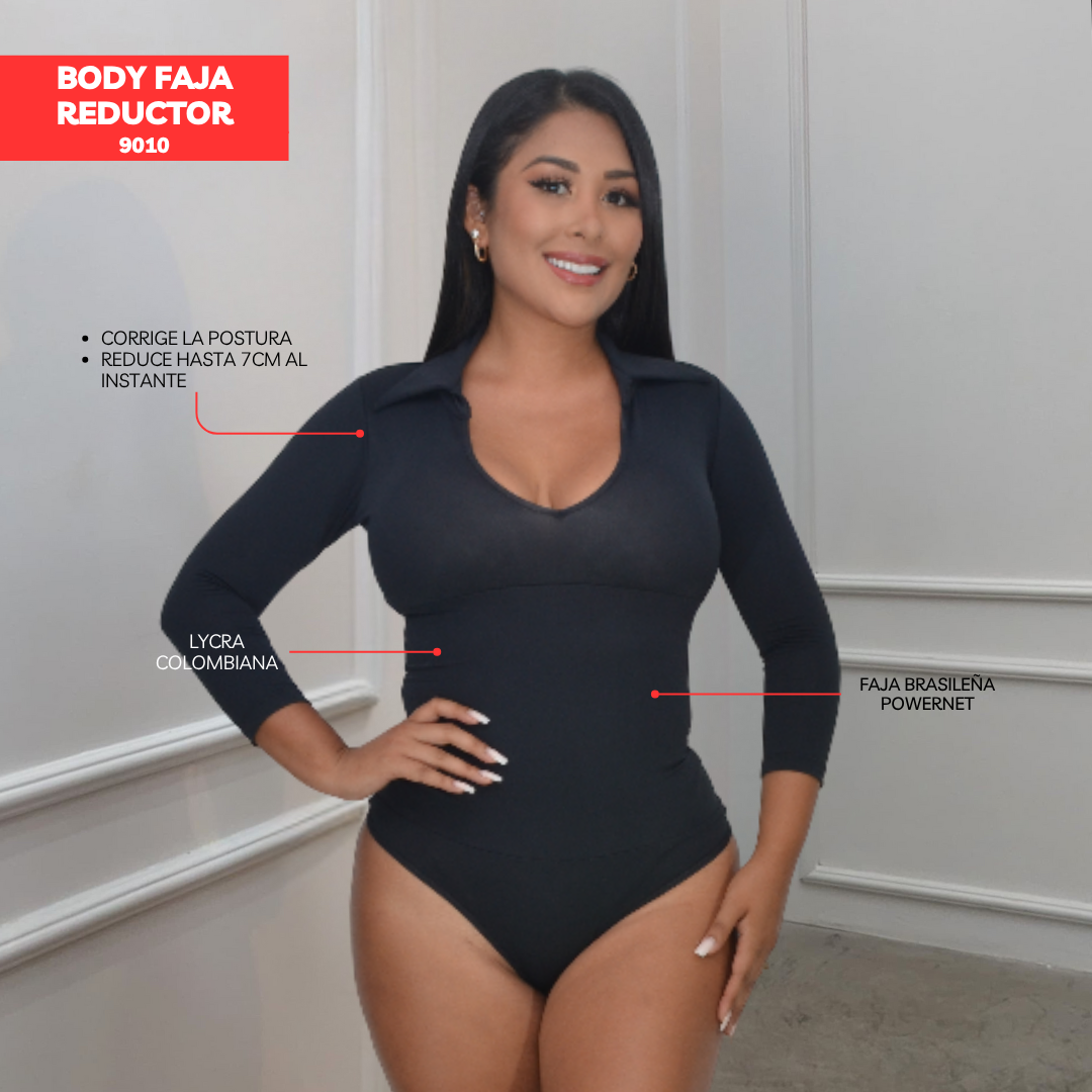 BODY FAJA COLOMBIANA - MANGA LARGA 9010