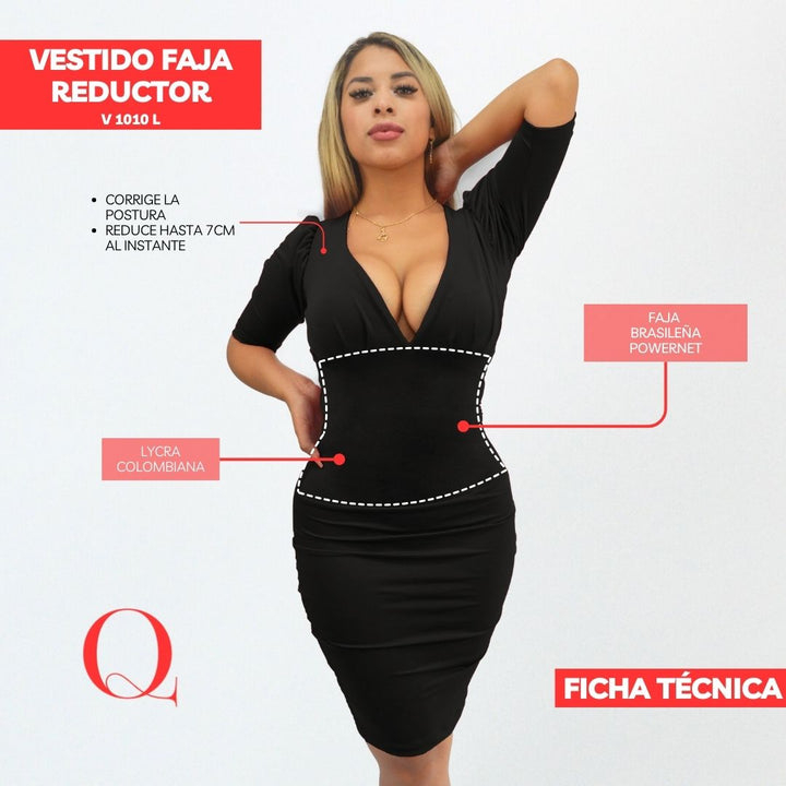 Vestido con Faja Reductor V1010L