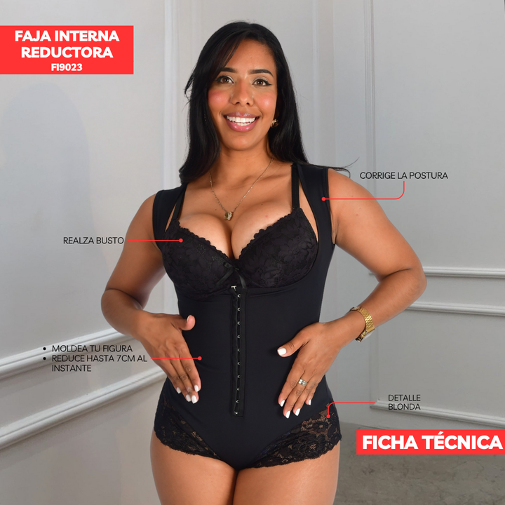 FAJA INTERNA  POWERNET- BVD ESPALDA COMPLETA Y CON BROCHES FI9023