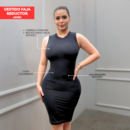 VESTIDO FAJA REDUCTOR COLOMBIANO - CASUAL V9380L