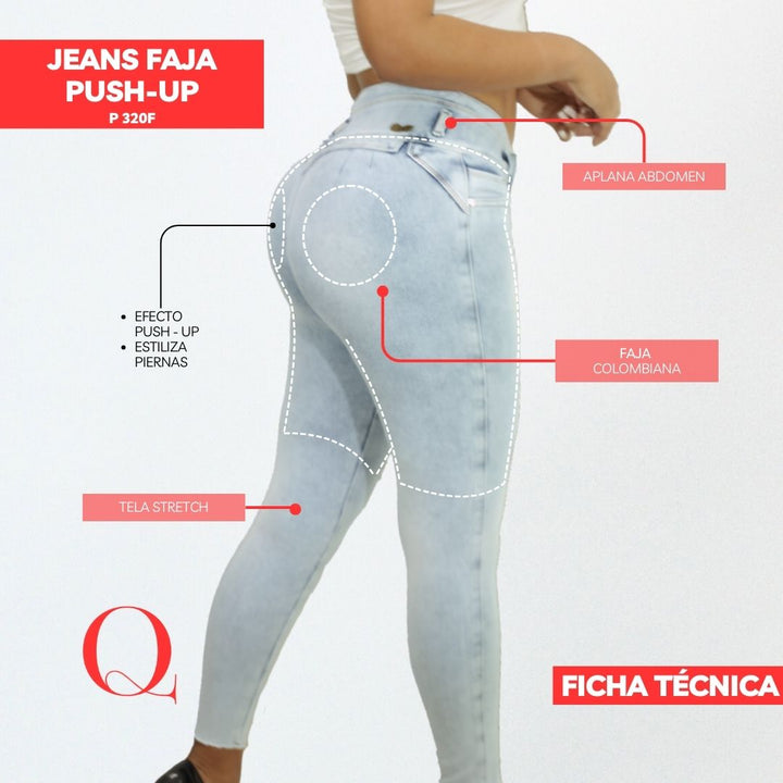Jeans Faja Levanta Glúteos 320F