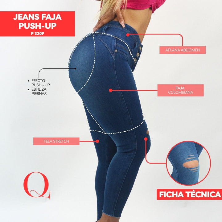 Jeans Faja Levanta Glúteos 320F