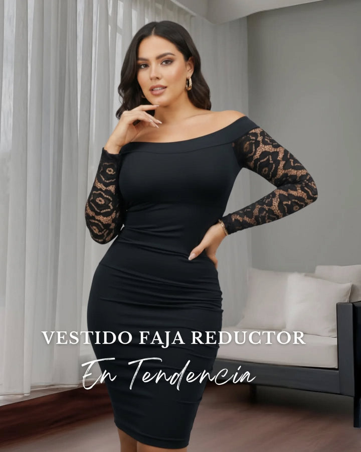 VESTIDO FAJA REDUCTOR COLOMBIANO - MODA V8500L