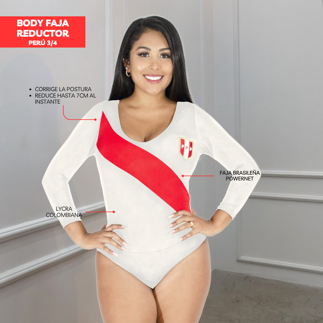 BODY FAJA REDUCTOR MODA PERÚ 3/4