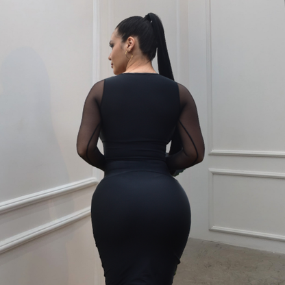VESTIDO FAJA REDUCTOR COLOMBIANO - MODA V5200BL