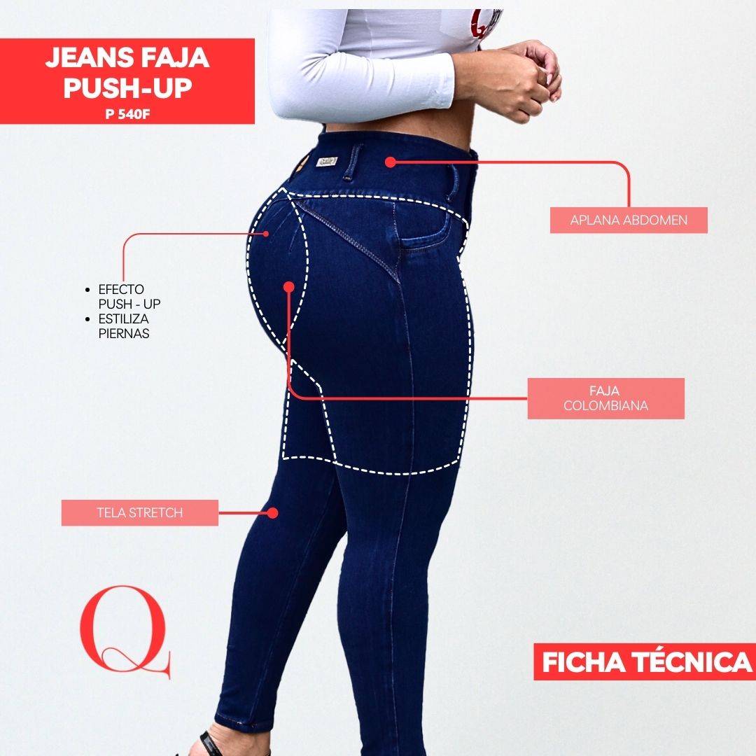 Jeans con Faja Levanta Glúteos 540F