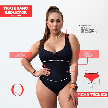 Traje de Baño con Faja Reductor RBTC2001 (CALZON ESTANDAR)