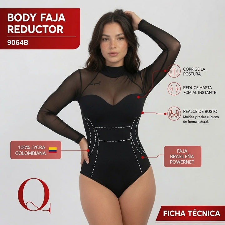 BODY FAJA REDUCTOR COLOMBIANO - MODA 9064B