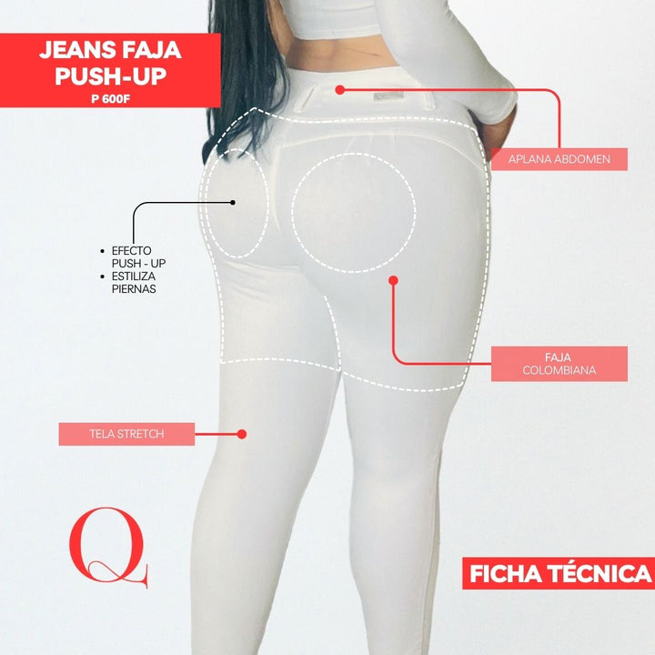 Jeans con Faja Levanta Glúteos 600F