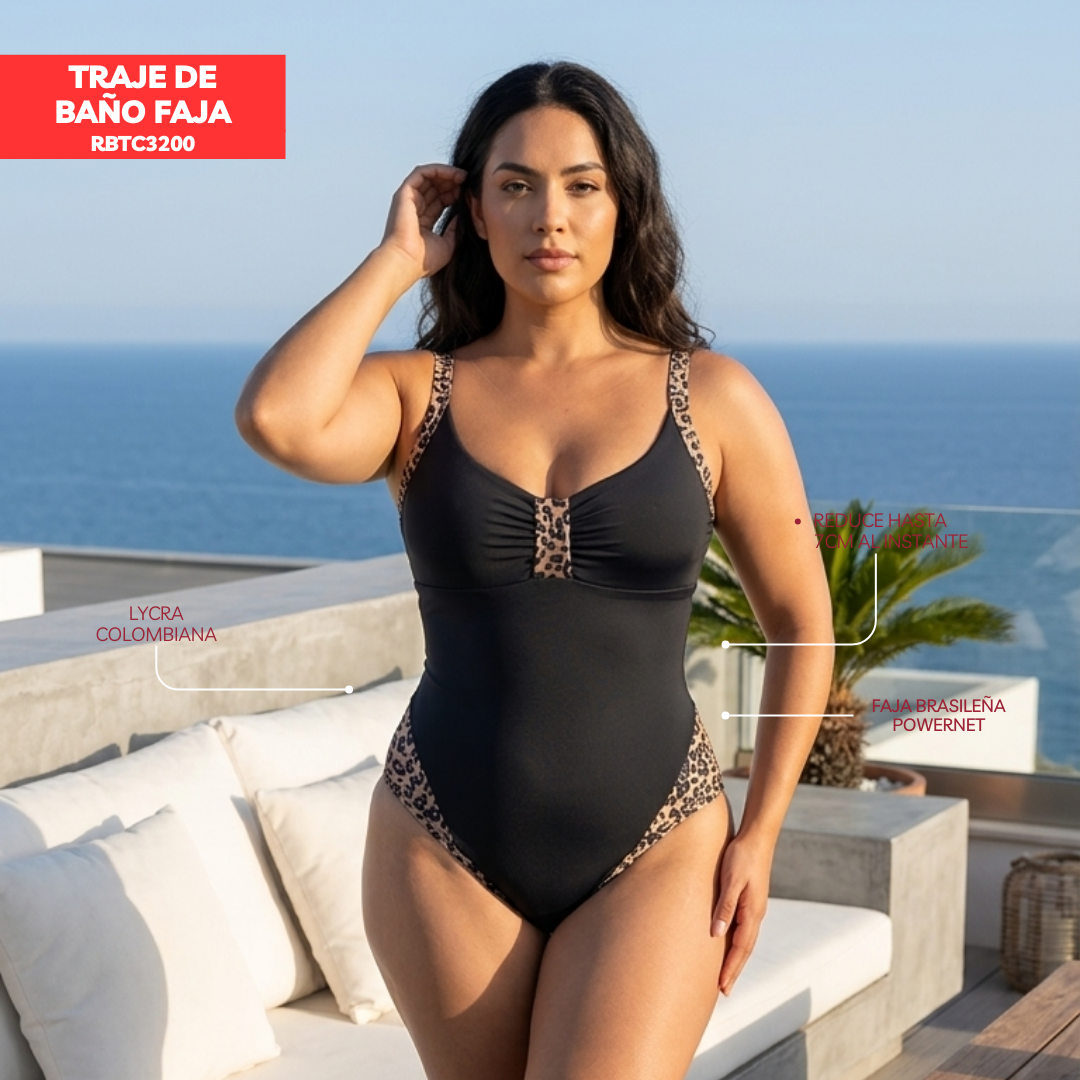 TRAJE DE BAÑO CON FAJA MODA RBTC3200
