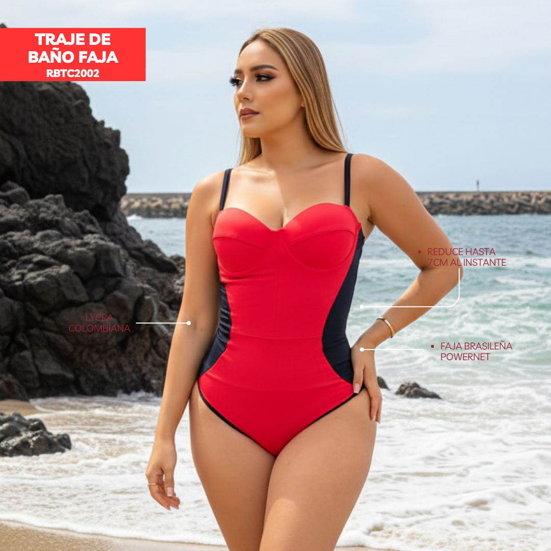 TRAJE DE BAÑO CON FAJA MODA RBTC2002