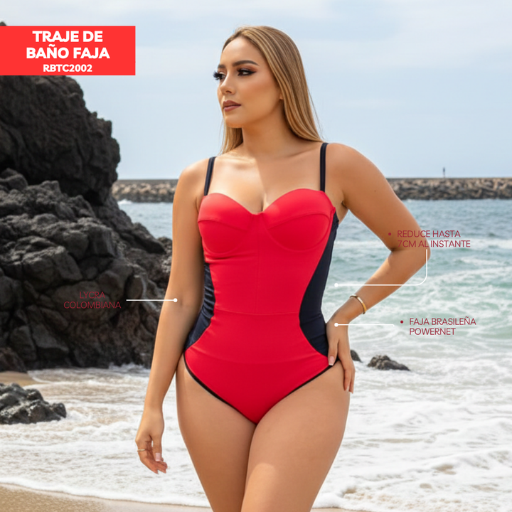 TRAJE DE BAÑO CON FAJA MODA RBTC2002