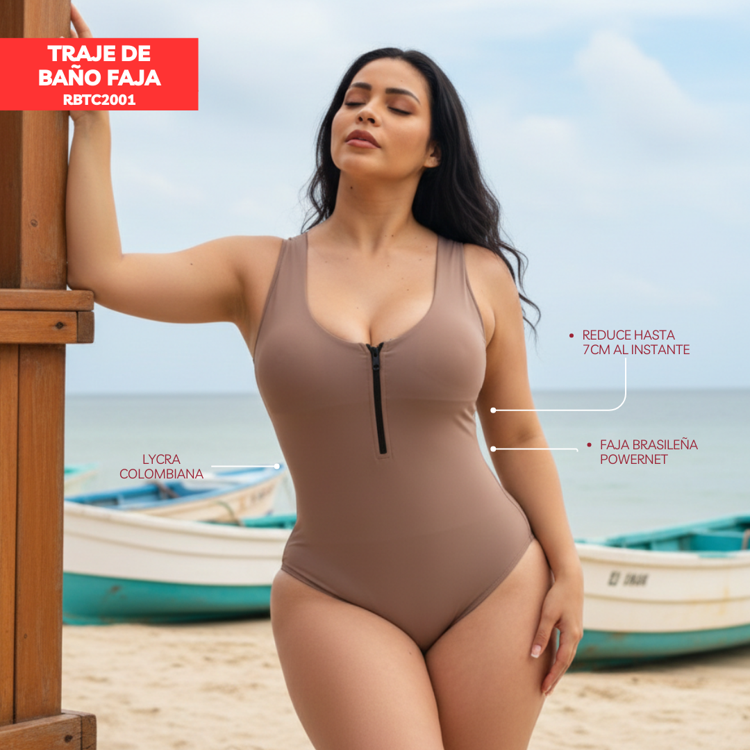 TRAJE DE BAÑO CON FAJA MODA RBTC2001