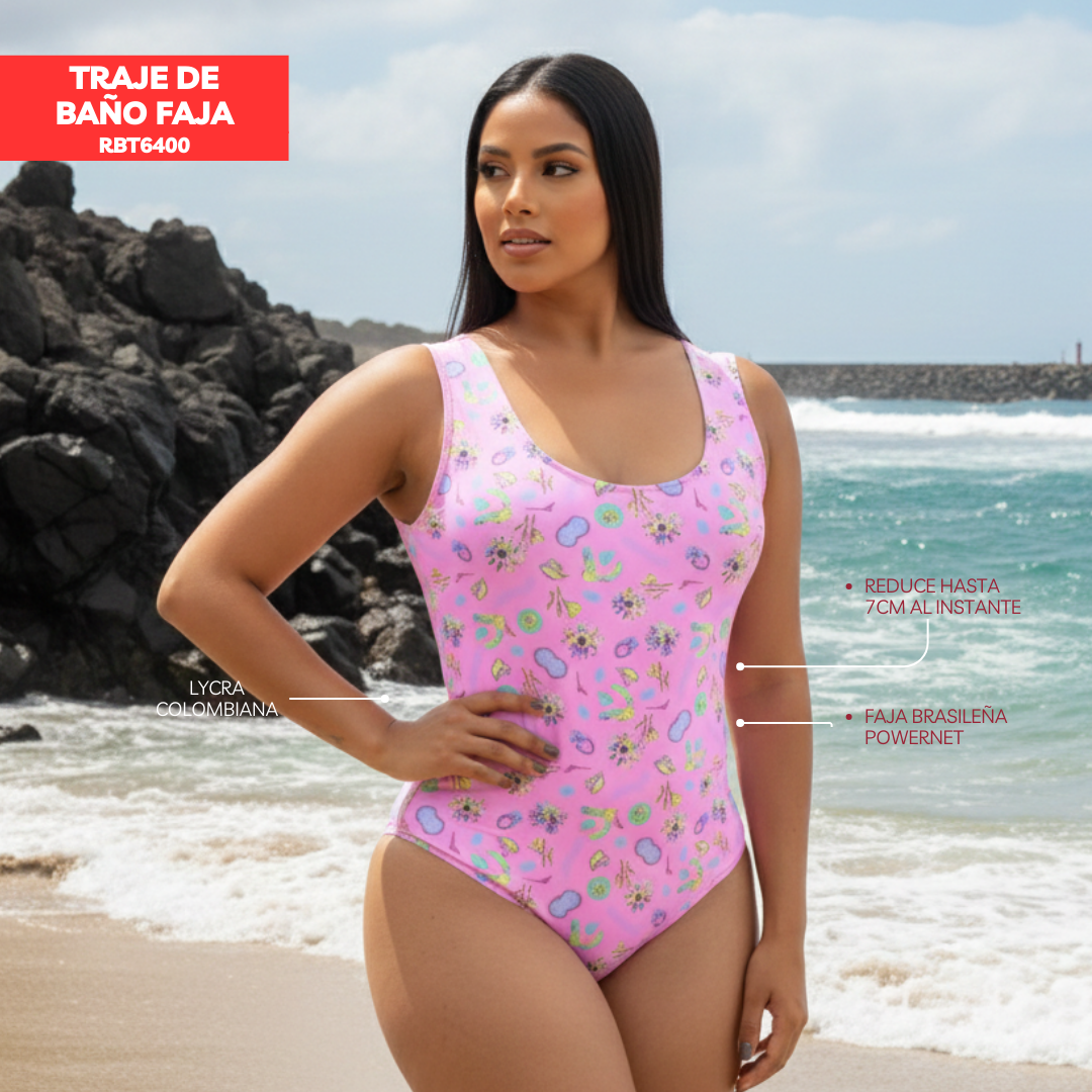 TRAJE DE BAÑO CON FAJA BASIC RBT5500