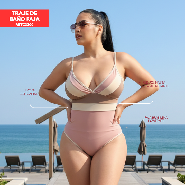 TRAJE DE BAÑO CON FAJA MODA RBTC3300