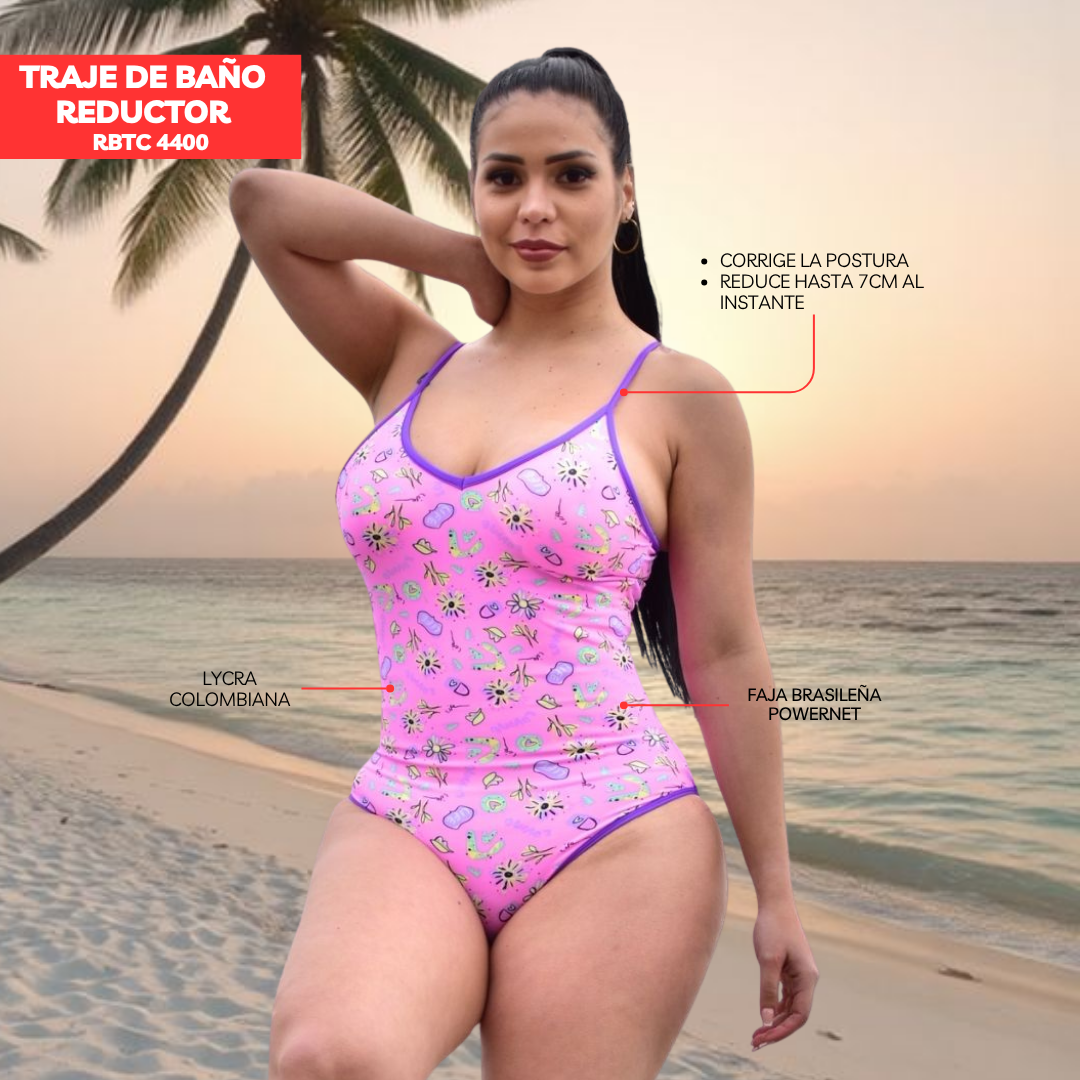 TRAJE DE BAÑO CON FAJA CASUAL RBTC4400