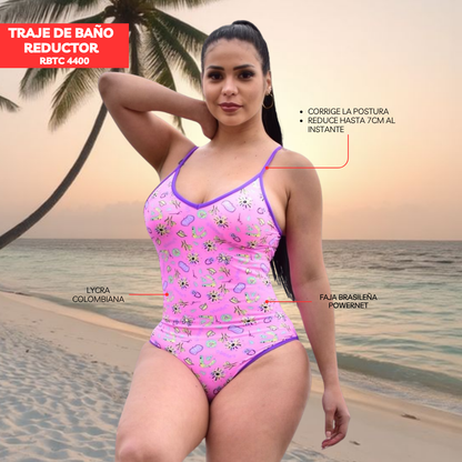 TRAJE DE BAÑO CON FAJA CASUAL RBTC4400