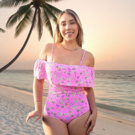 TRAJE DE BAÑO CON FAJA CASUAL RBT4500