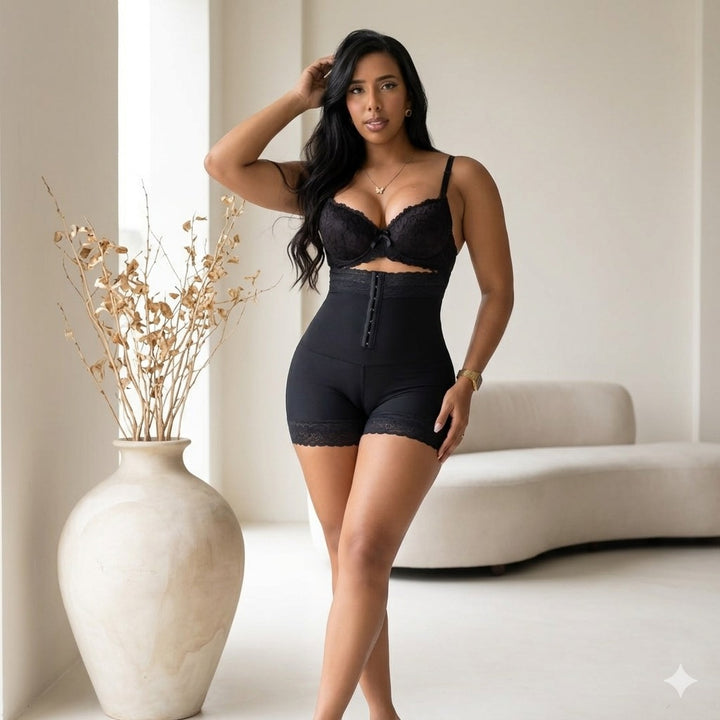 FAJA INTERNA - SHORT ALTO CON BROCHE POWERNET ULTRALEVANTACOLA-FISHORT ALTO