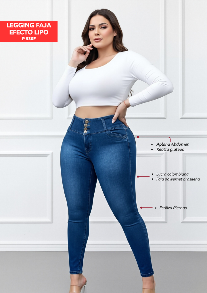 Jeans con Faja Levanta Glúteos 530F
