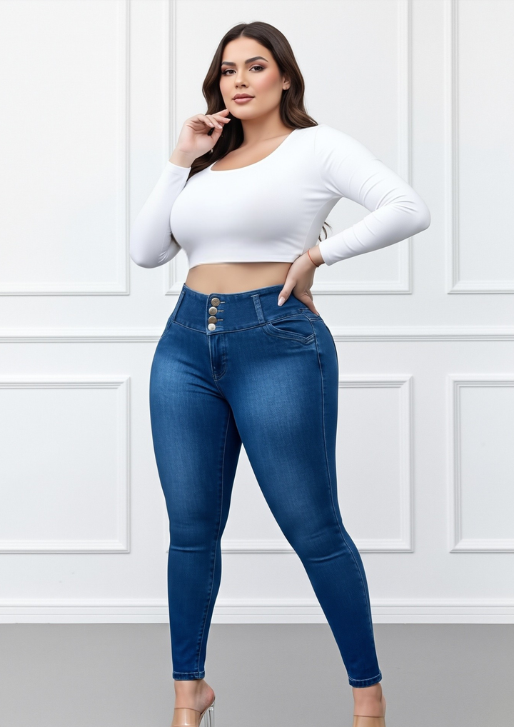 Jeans con Faja Levanta Glúteos 530F