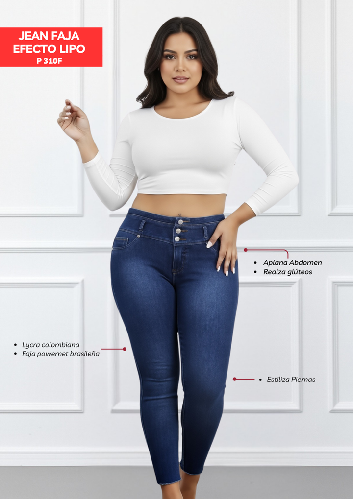 Jeans con Faja Levanta Glúteos 310F