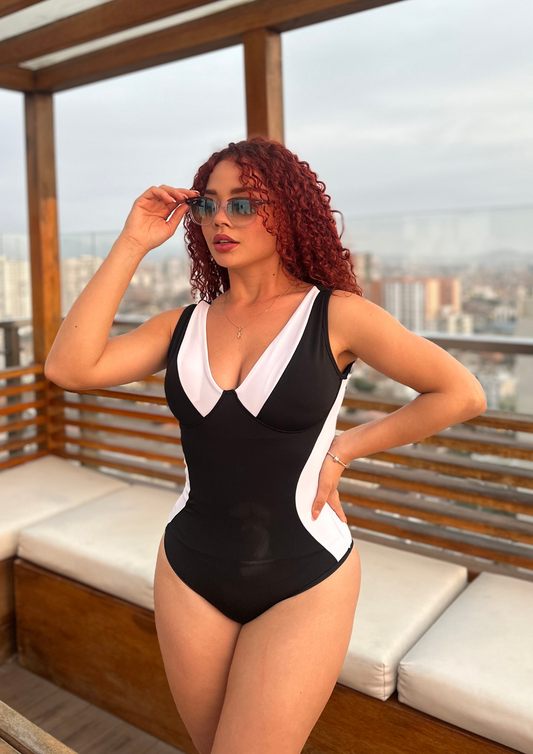 TRAJE DE BAÑO CON FAJA COLOMBIANO - RBTC3600