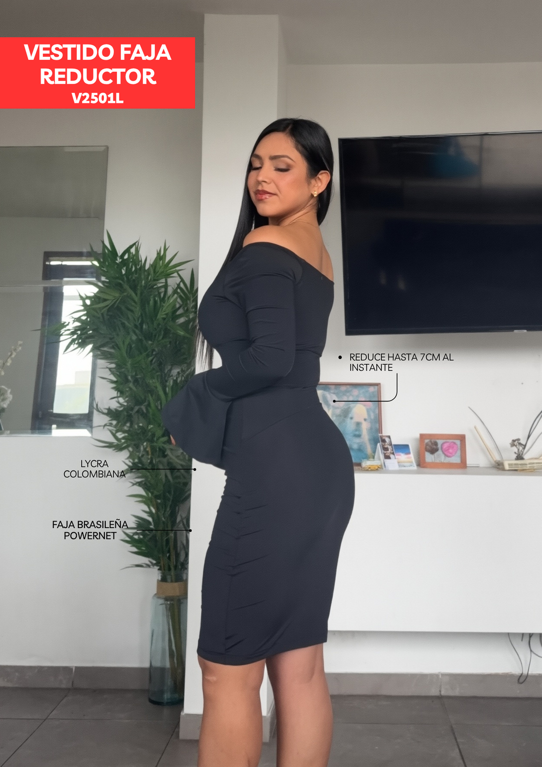 VESTIDO FAJA EXCLUSIVE V2501L