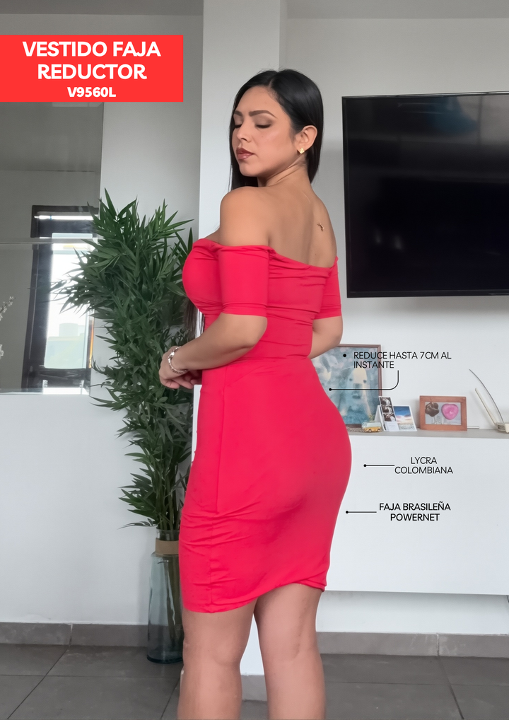VESTIDO FAJA EXCLUSIVE V9560L